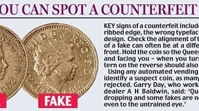 How to spot a fake £1 coin